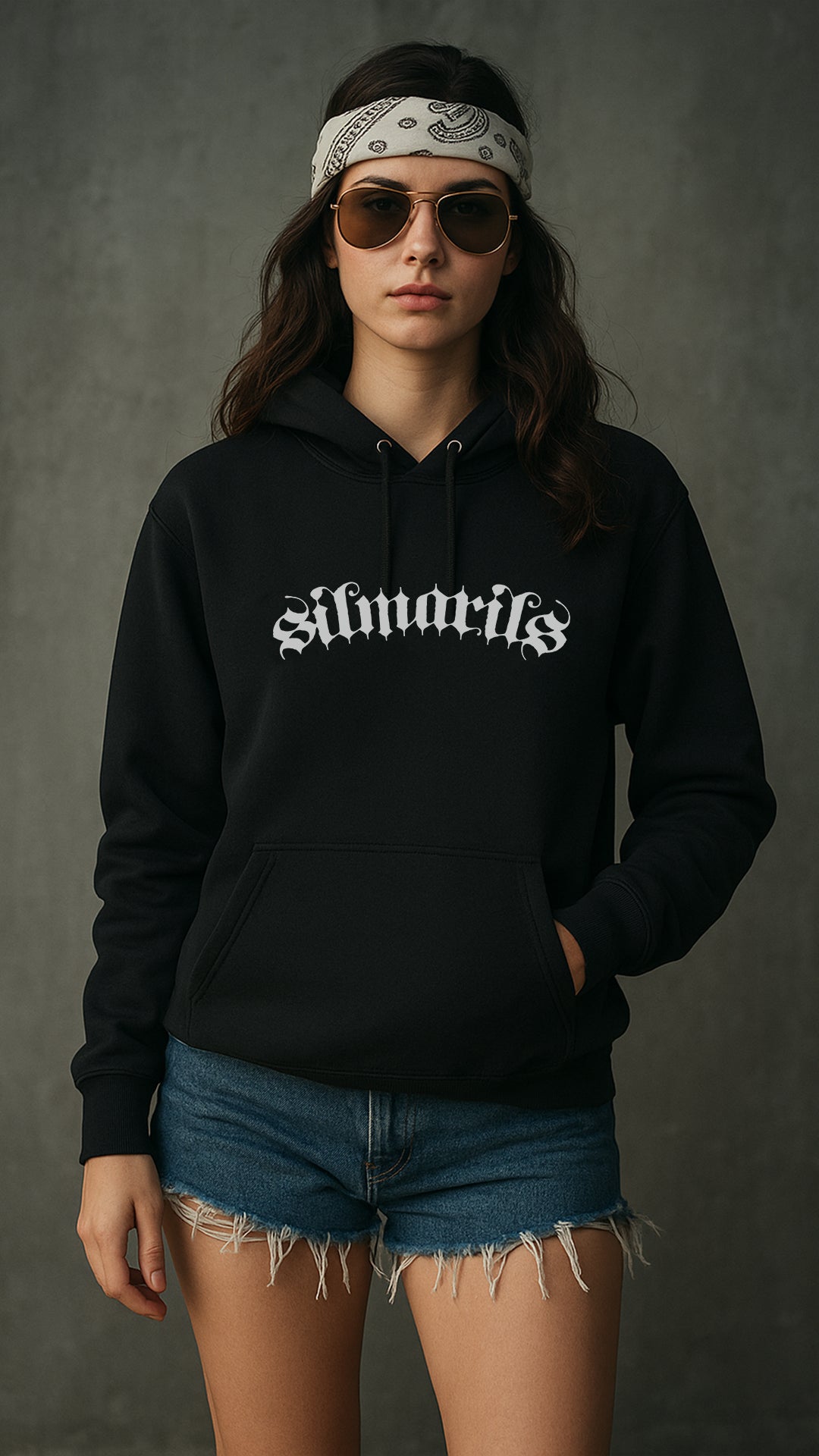 Sweat capuche SILMARILS Noir & Blanc / Noir & Rouge