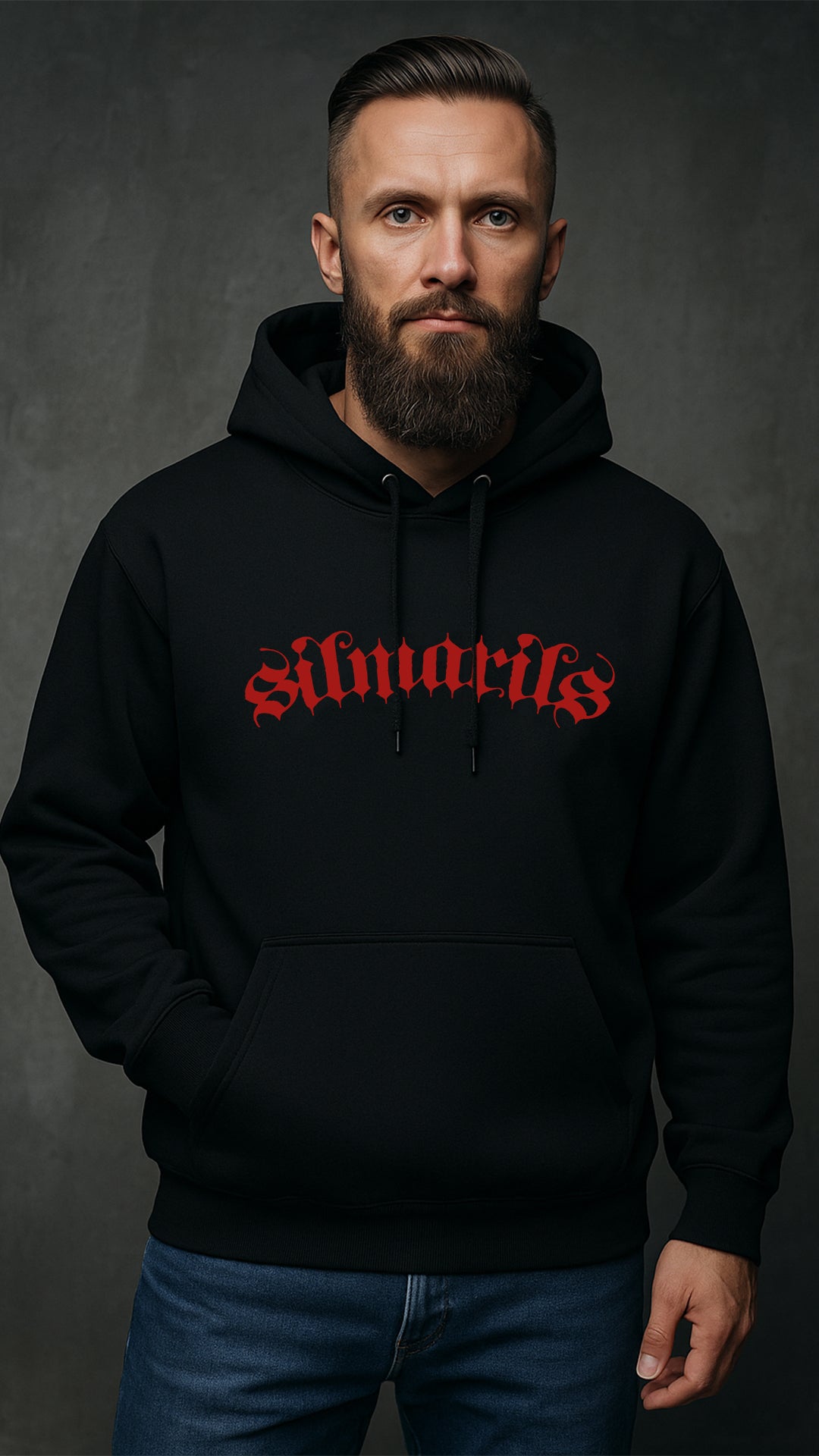 Sweat capuche SILMARILS Noir & Blanc / Noir & Rouge